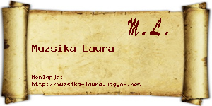 Muzsika Laura névjegykártya